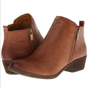 Lucky Brand Brown Leather Booties size 8